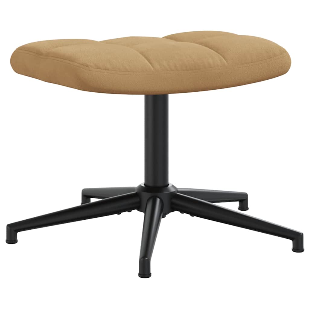 Relaxsessel mit Hocker Braun Samt