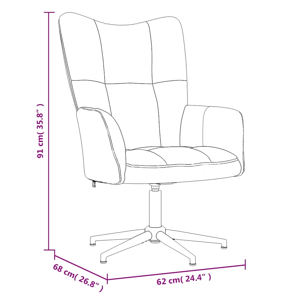 Relaxsessel mit Hocker Braun Samt