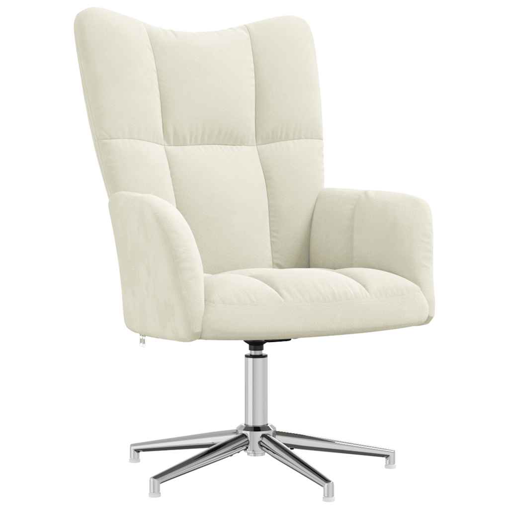 Relaxsessel Cremeweiß Samt