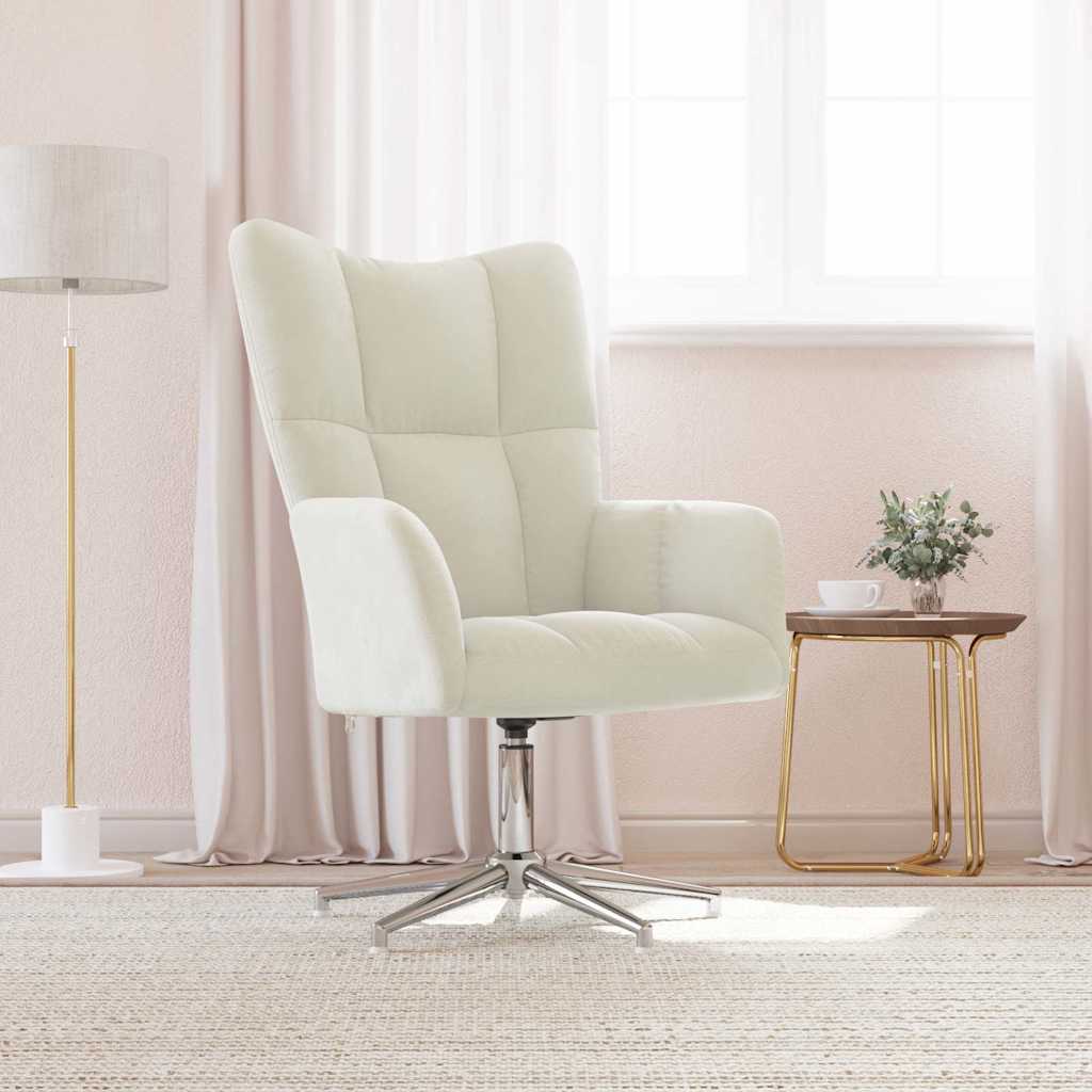 Relaxsessel Cremeweiß Samt
