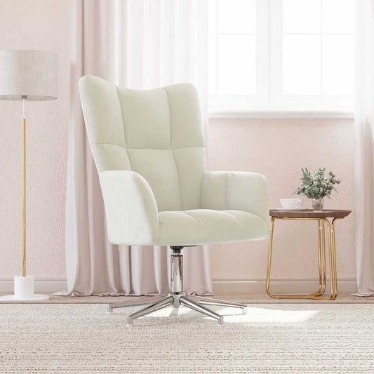 Relaxsessel Cremeweiß Samt