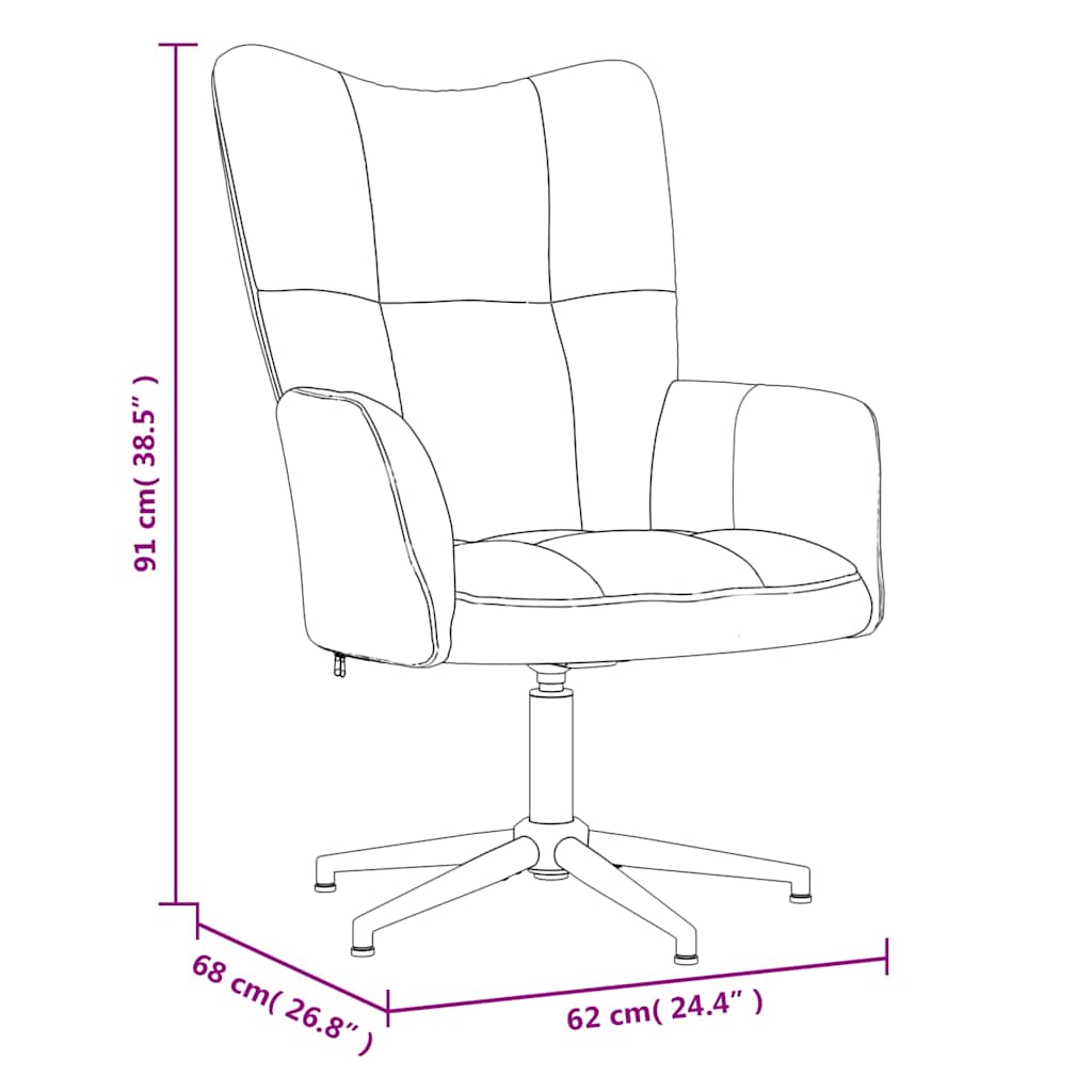 Relaxsessel mit Hocker Dunkelgrau Samt