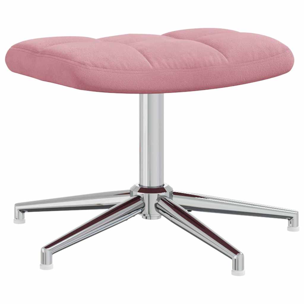 Relaxsessel mit Hocker Rosa Samt