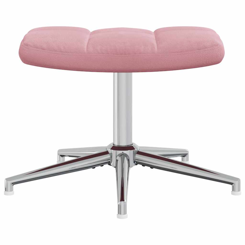 Relaxsessel mit Hocker Rosa Samt
