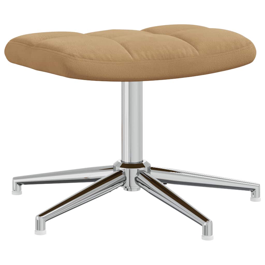 Relaxsessel mit Hocker Braun Samt
