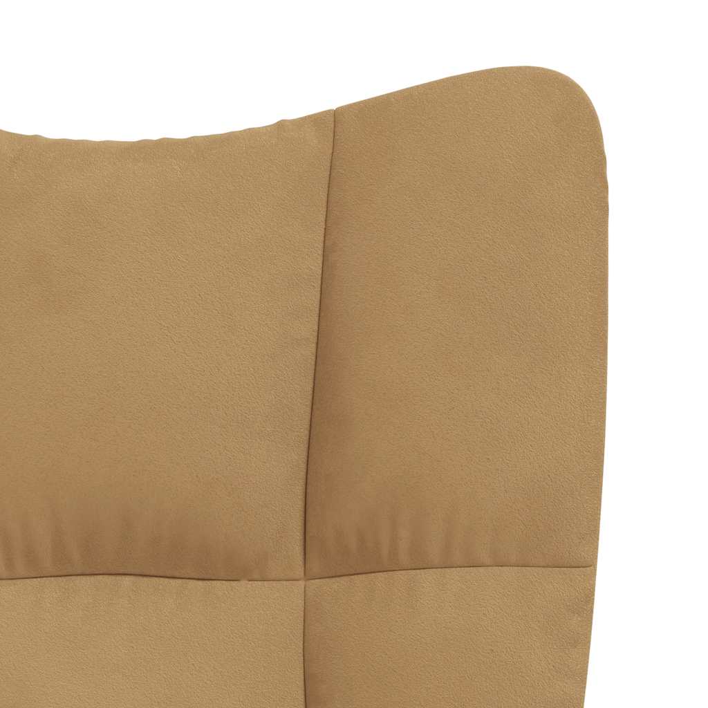 Relaxsessel mit Hocker Braun Samt