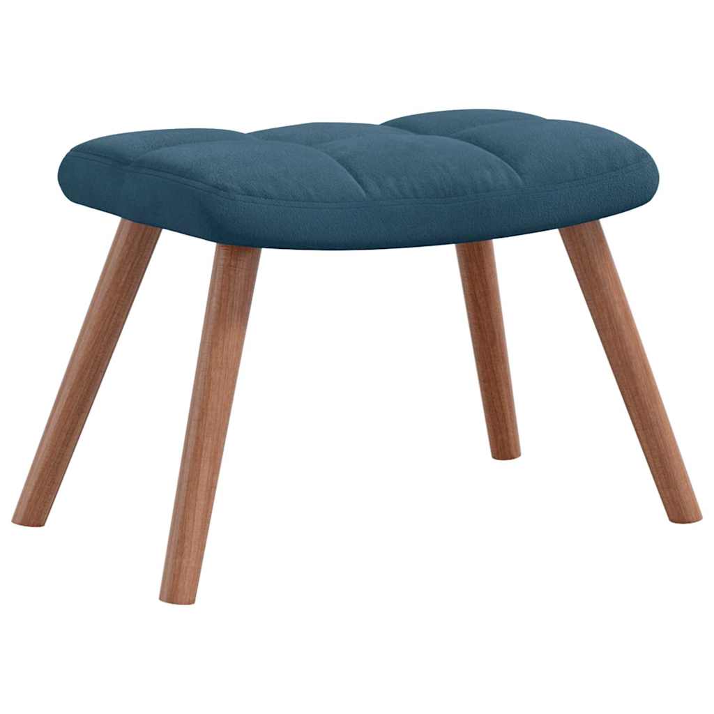 Schaukelstuhl mit Hocker Blauer Samt