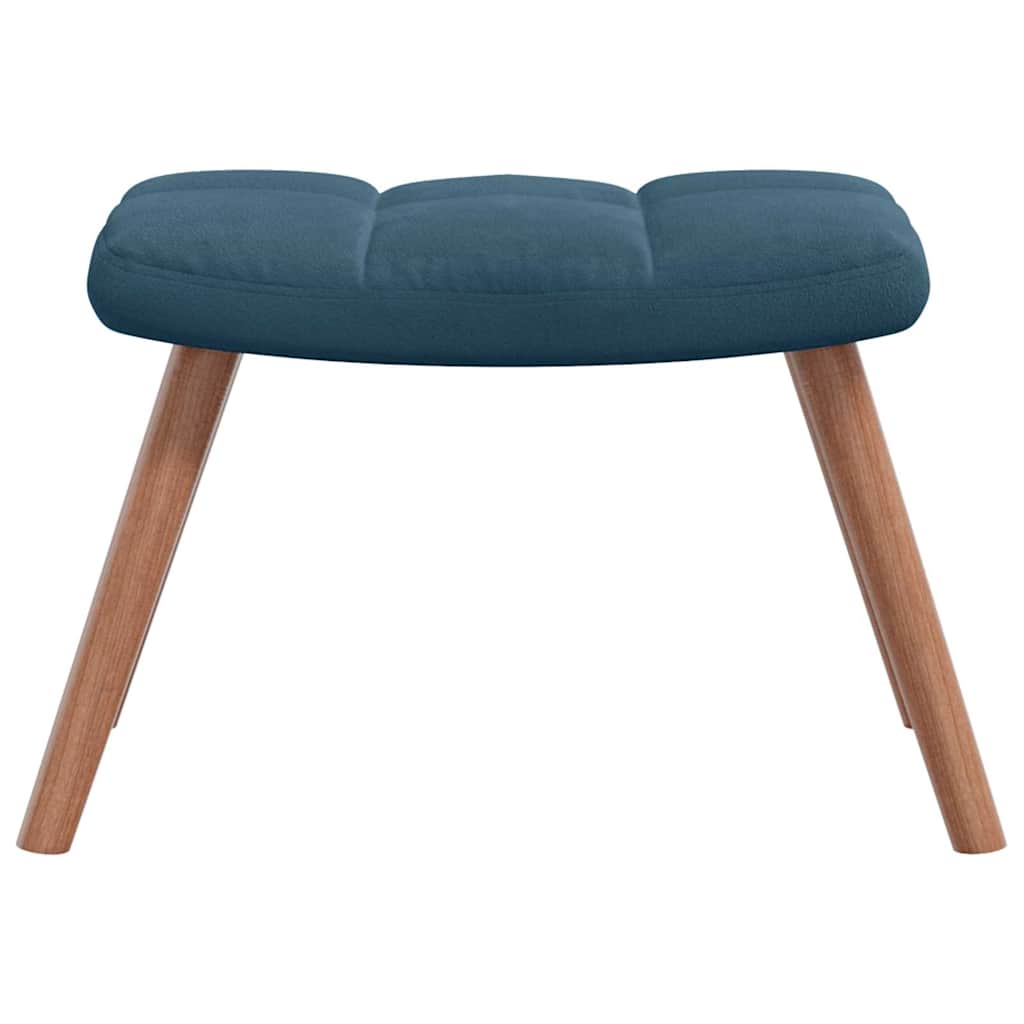 Schaukelstuhl mit Hocker Blauer Samt