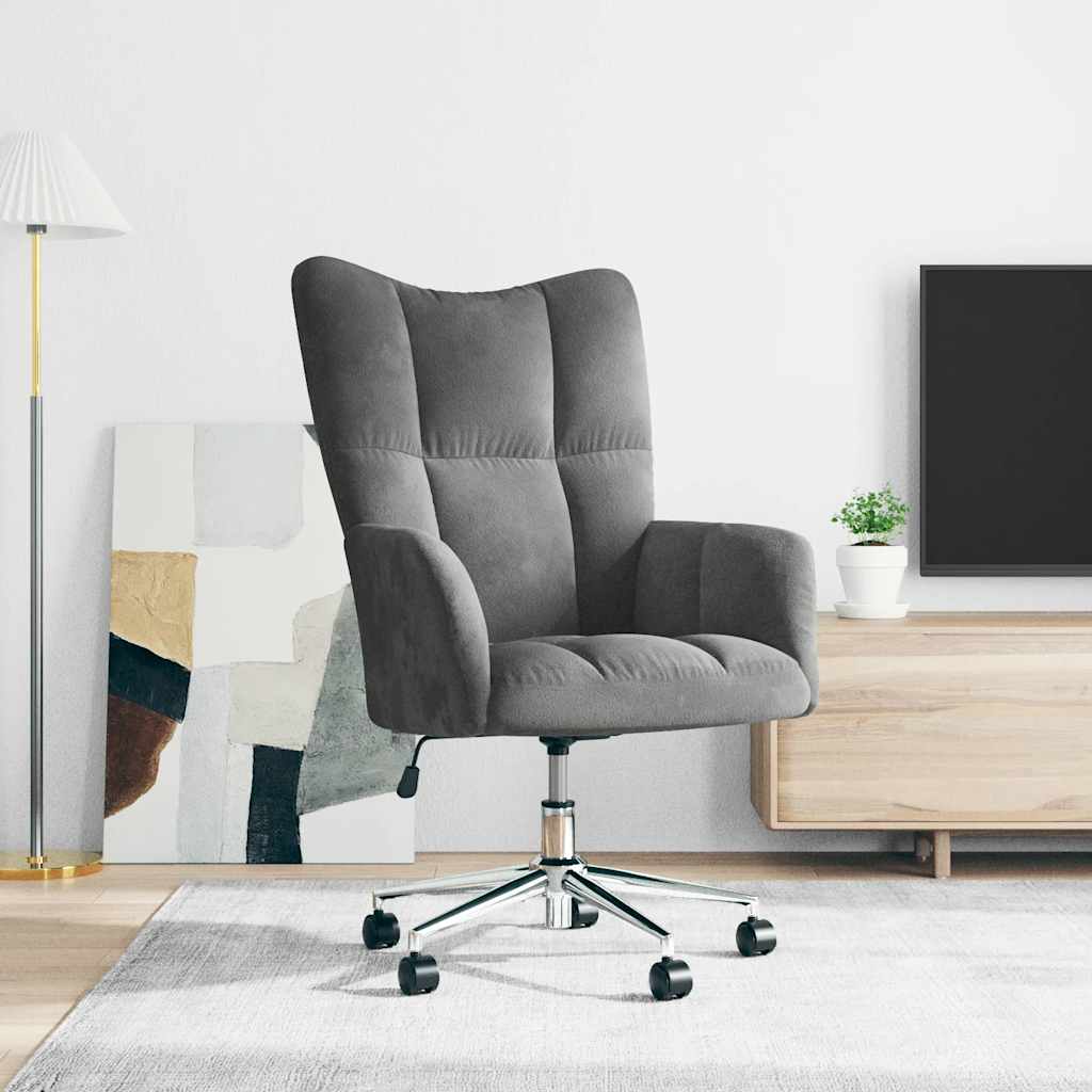 Relaxsessel Dunkelgrau Samt