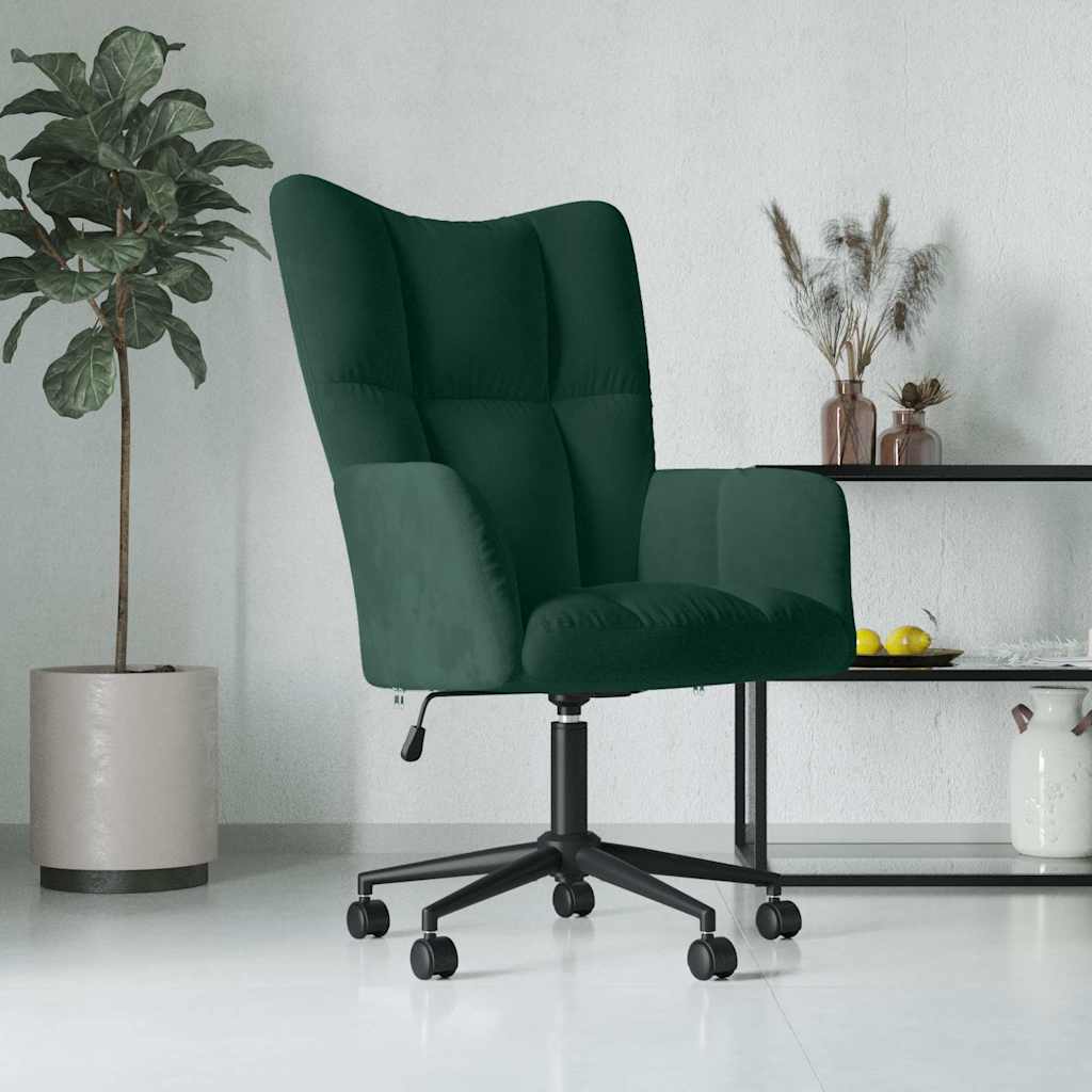 Relaxsessel Dunkelgrün Samt