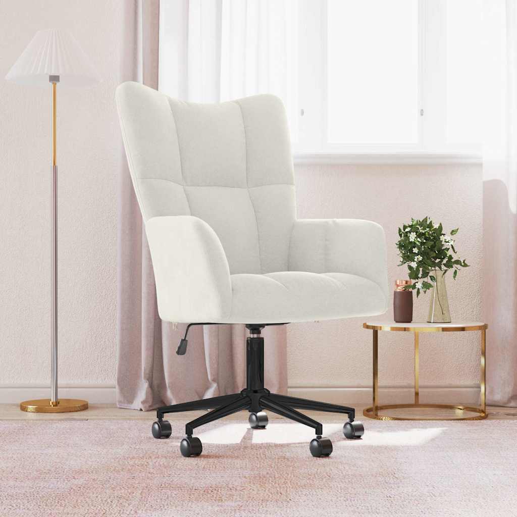 Relaxsessel Cremeweiß Samt