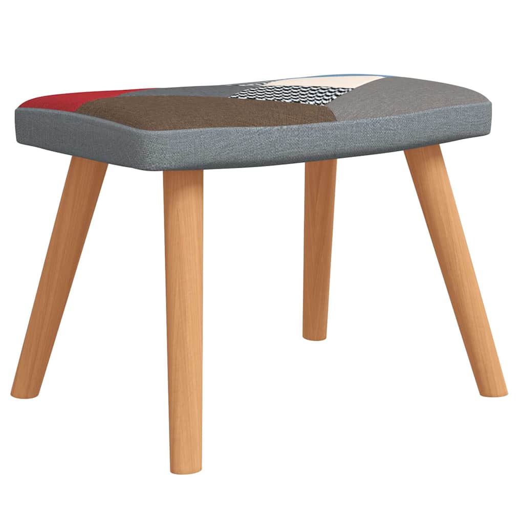 Relaxsessel mit Hocker Patchwork Stoff