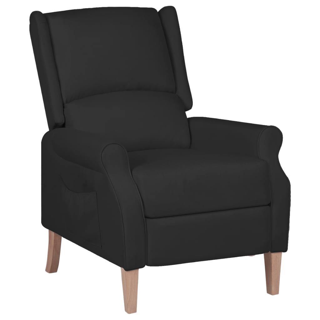 Relaxsessel Verstellbar Schwarz Stoff