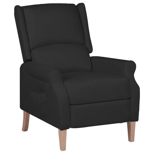 Relaxsessel Verstellbar Schwarz Stoff