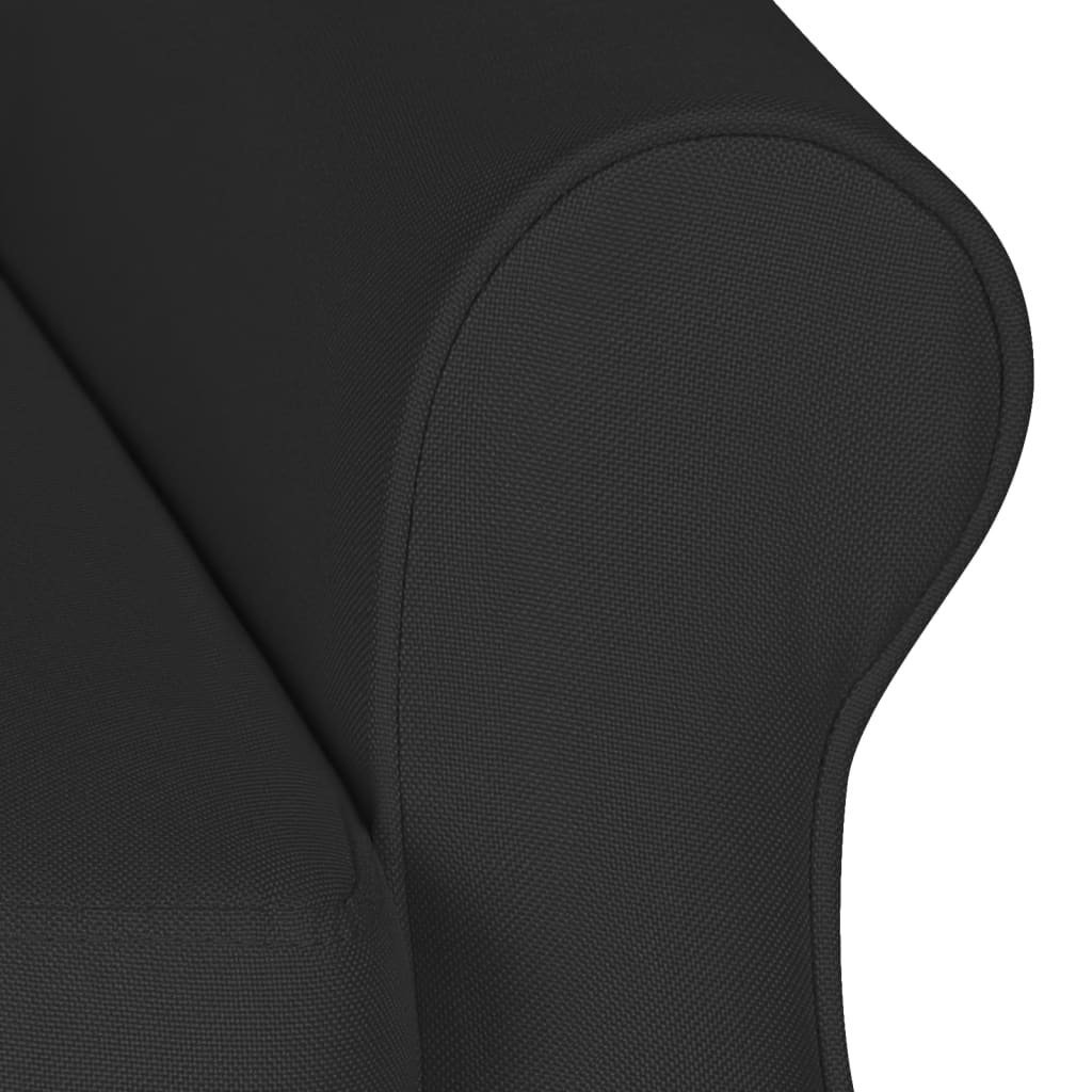 Relaxsessel Verstellbar Schwarz Stoff