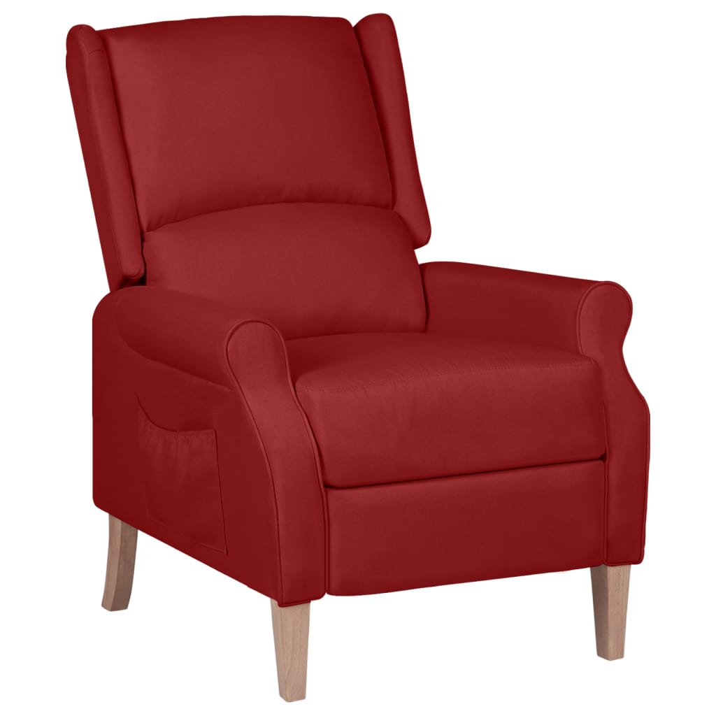 Relaxsessel Verstellbar Weinrot Stoff