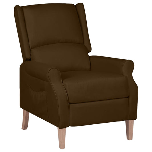 Relaxsessel Verstellbar Dunkelbraun Stoff