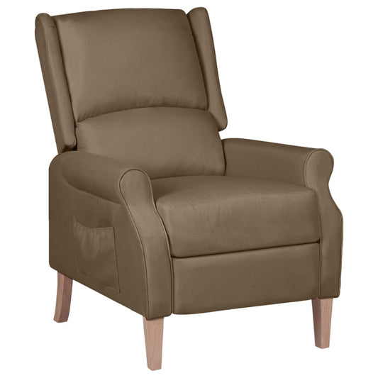 Relaxsessel Verstellbar Taupe Stoff