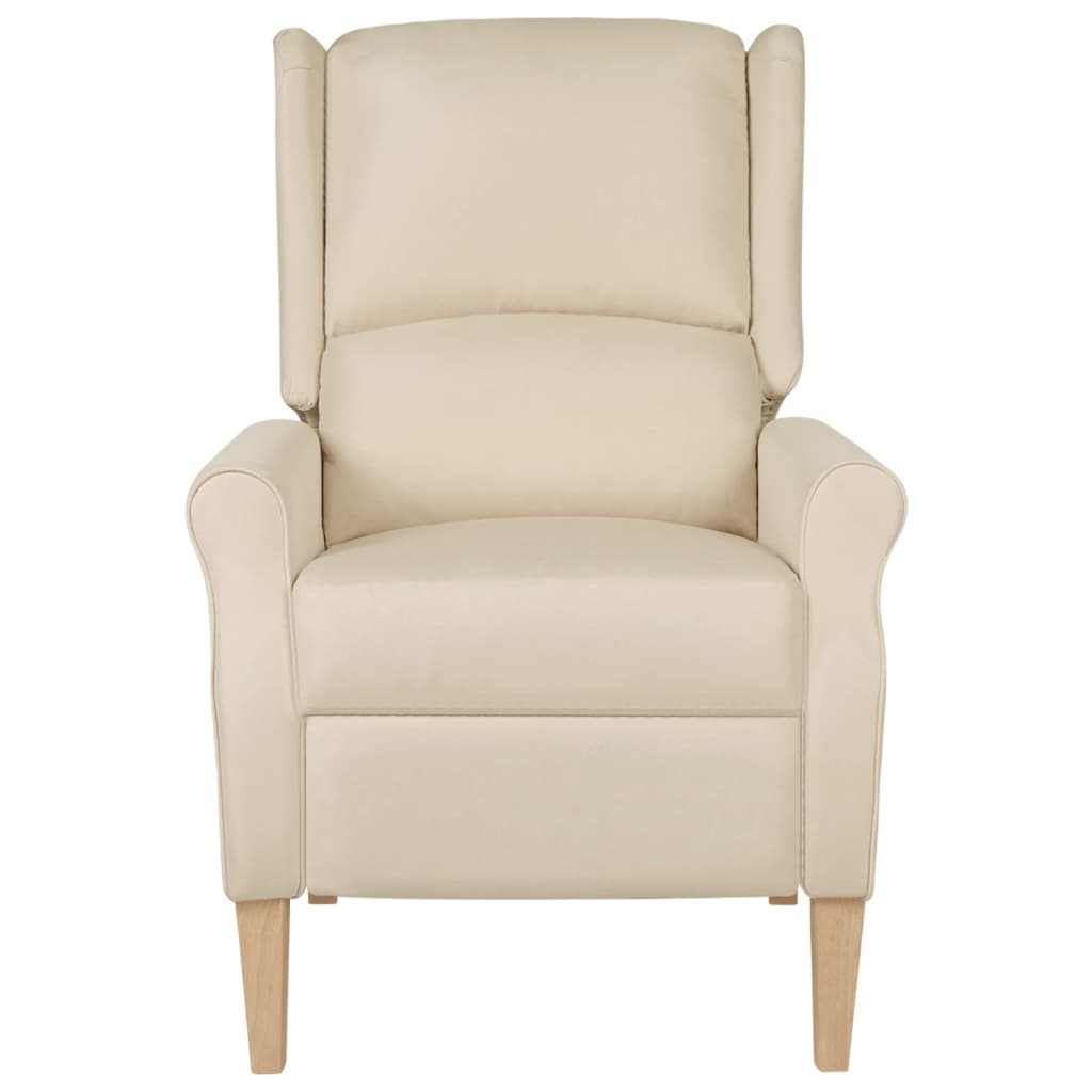 Relaxsessel Verstellbar Creme Stoff