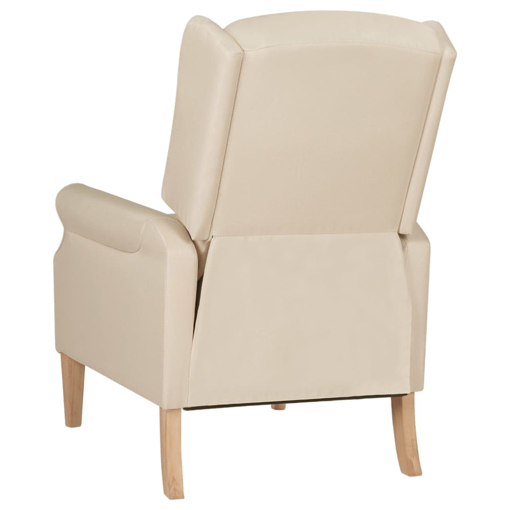 Relaxsessel Verstellbar Creme Stoff