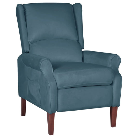 Relaxsessel Blau Samt