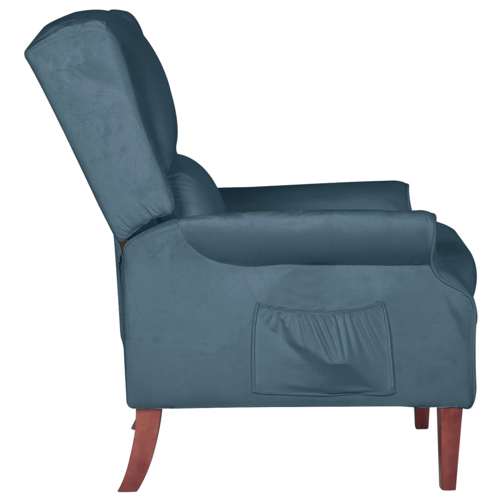 Relaxsessel Blau Samt