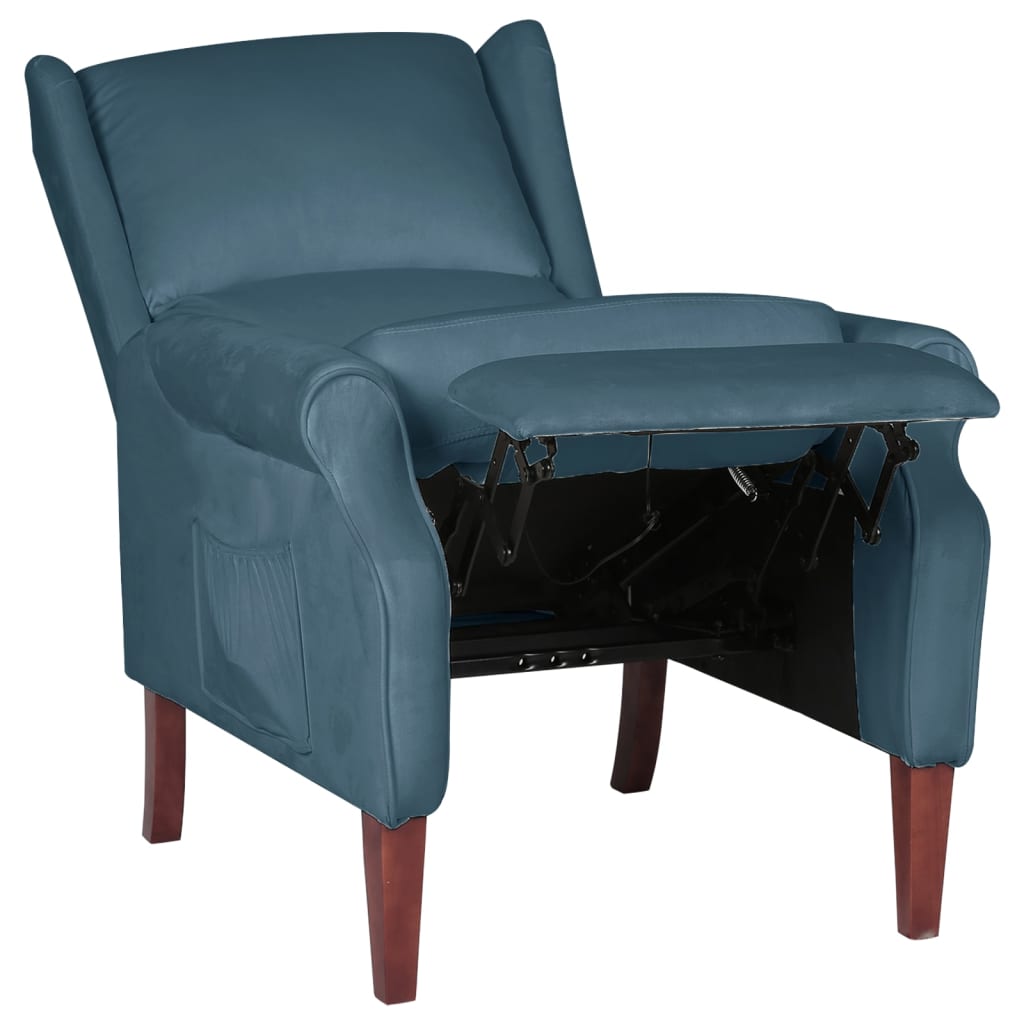 Relaxsessel Blau Samt