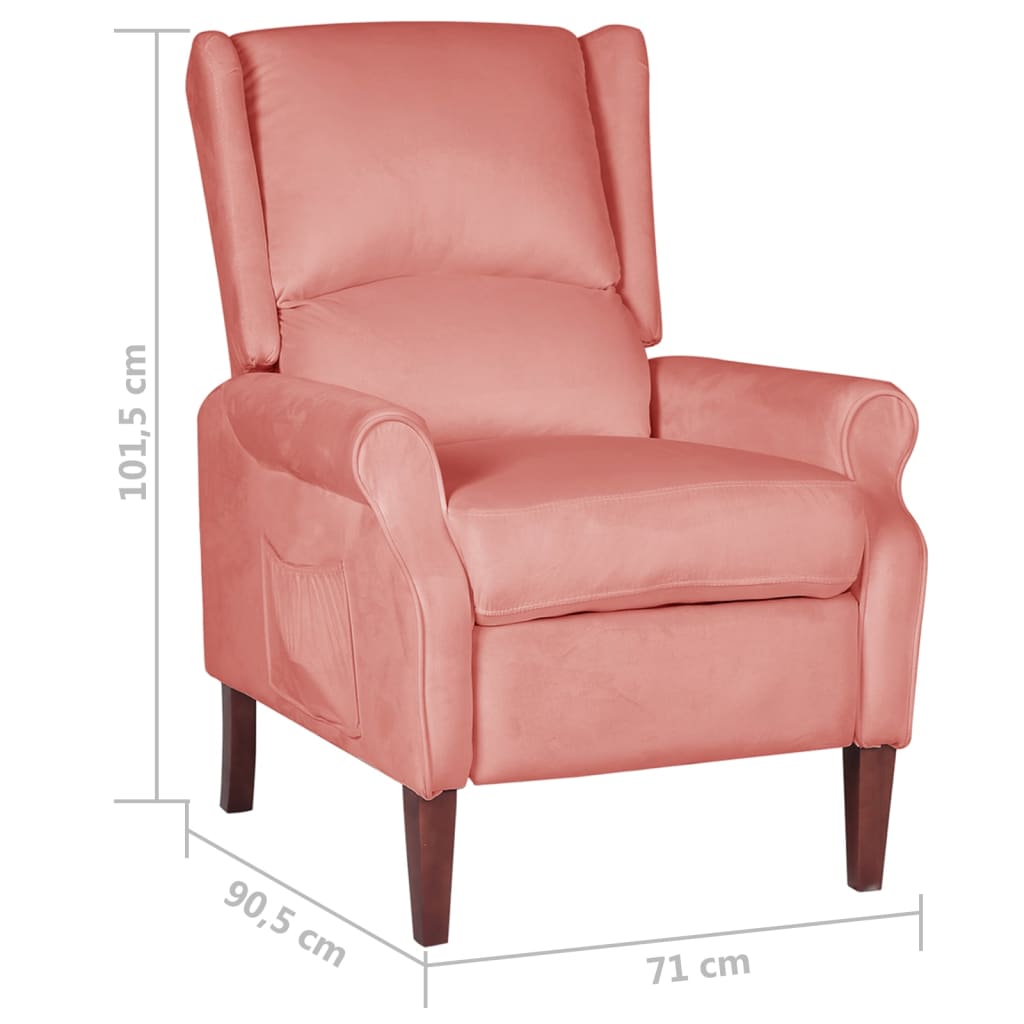 Relaxsessel Rosa Samt