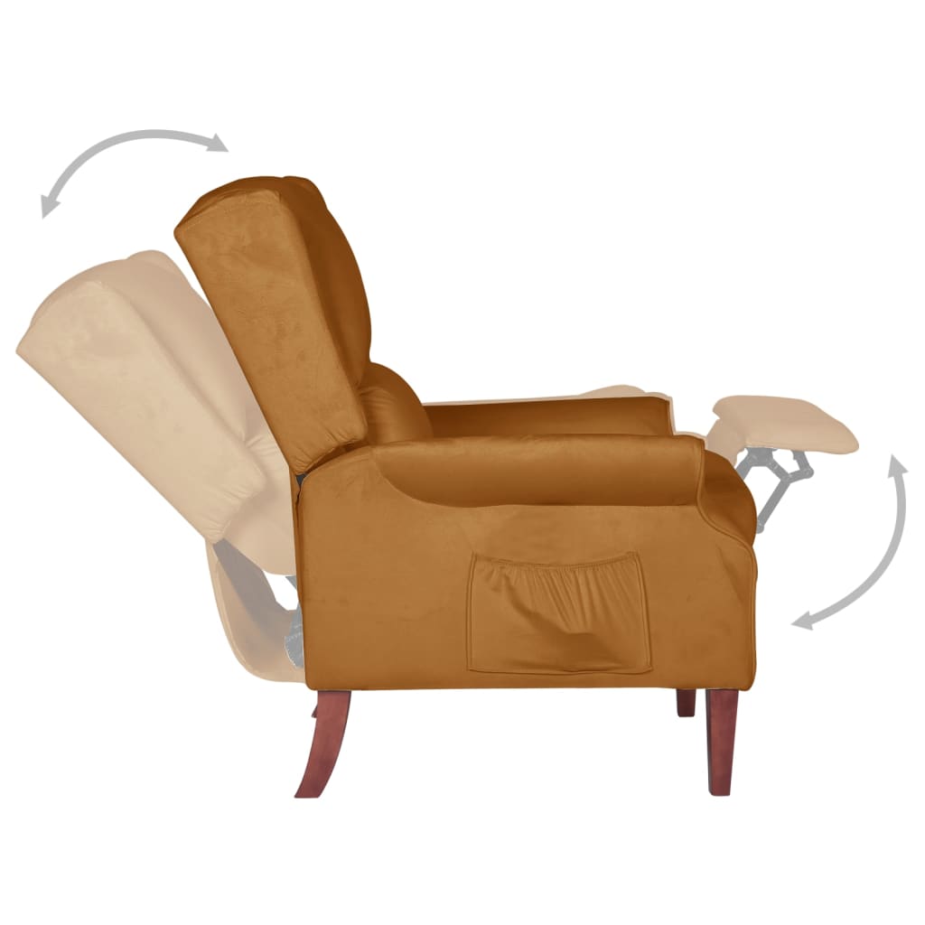 Relaxsessel Braun Samt
