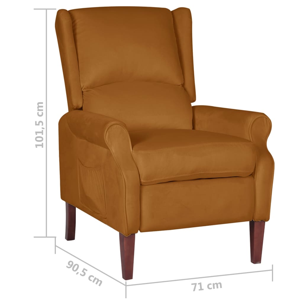 Relaxsessel Braun Samt