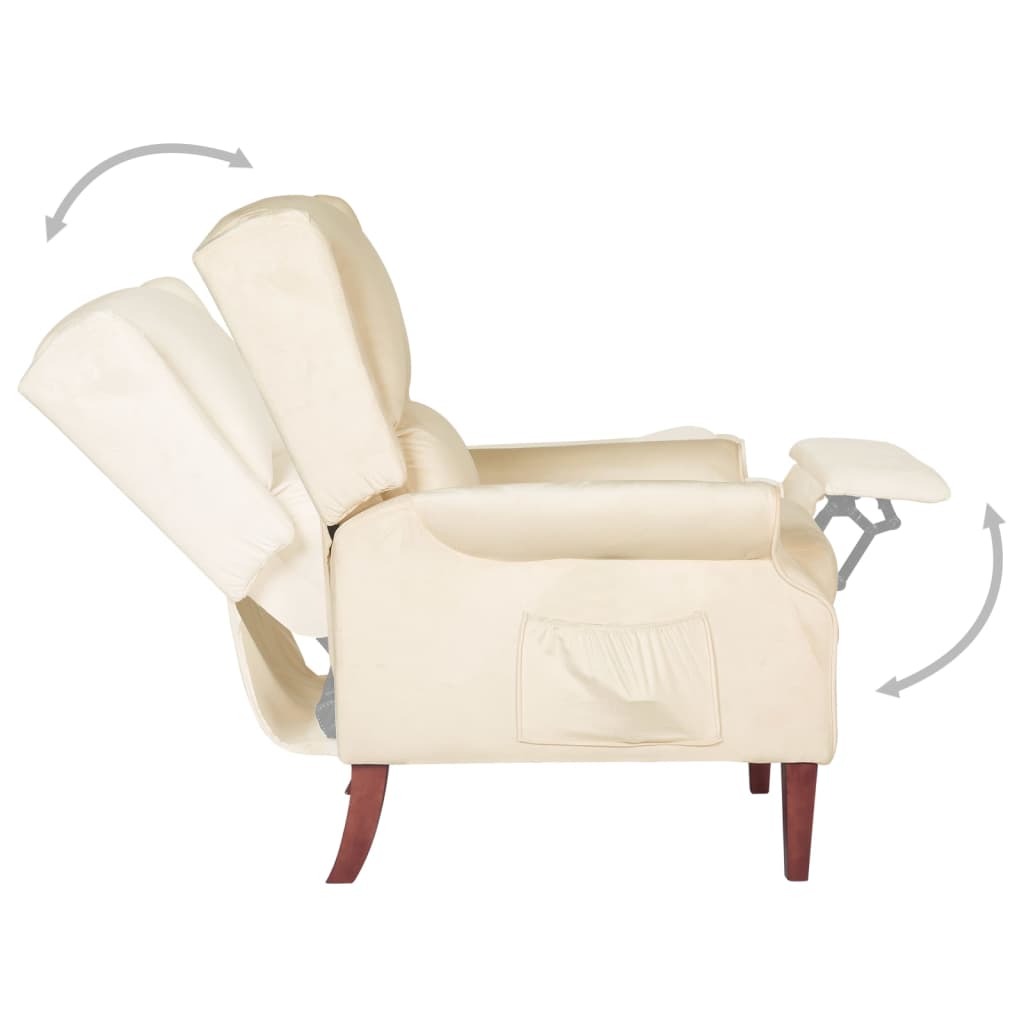 Relaxsessel Creme Samt