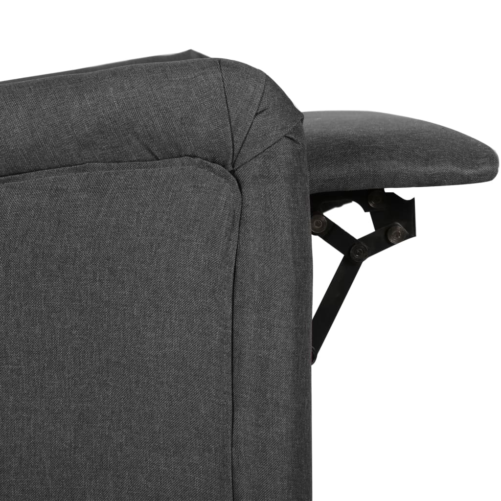 Relaxsessel Verstellbar Dunkelgrau Stoff