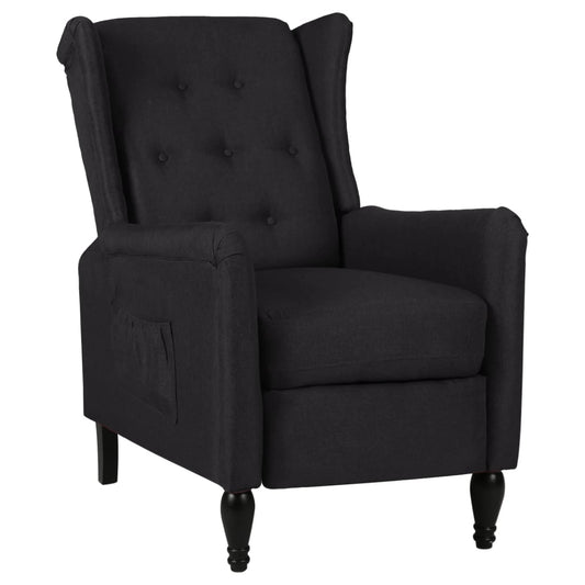 Relaxsessel Verstellbar Schwarz Stoff