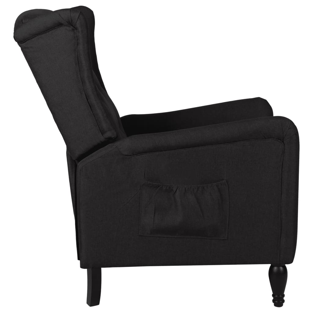 Relaxsessel Verstellbar Schwarz Stoff