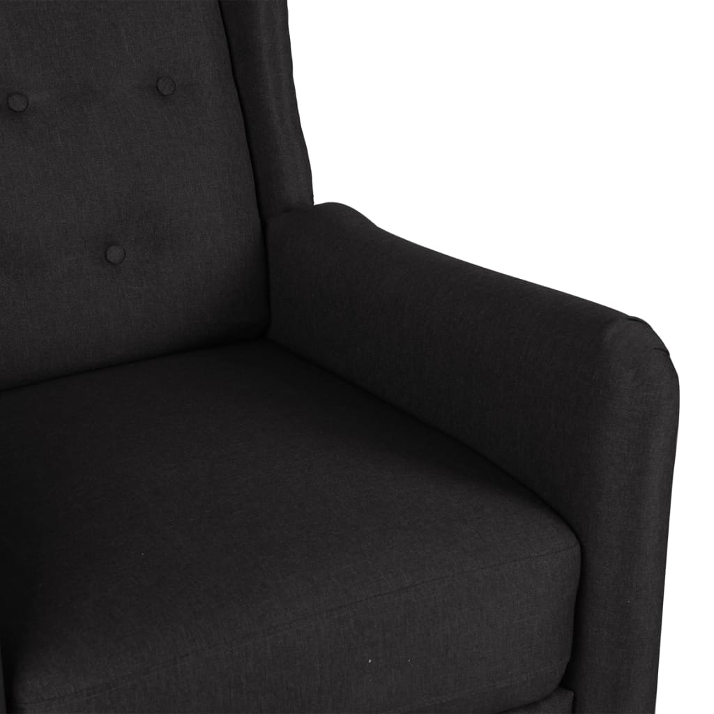 Relaxsessel Verstellbar Schwarz Stoff