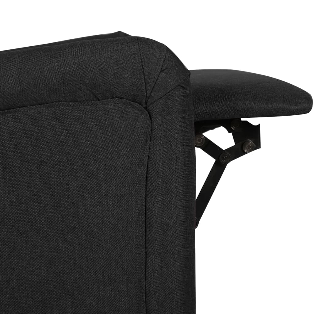 Relaxsessel Verstellbar Schwarz Stoff