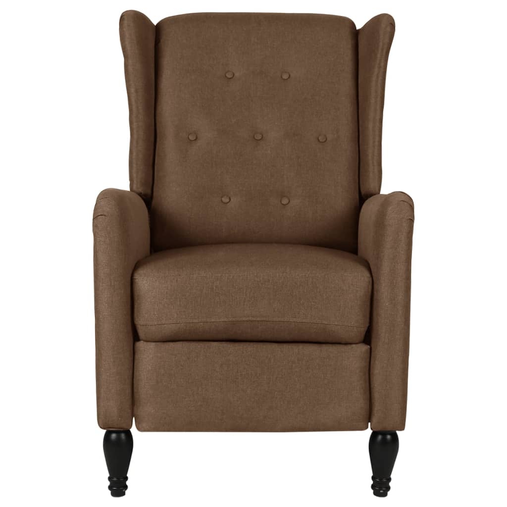 Relaxsessel Verstellbar Braun Stoff