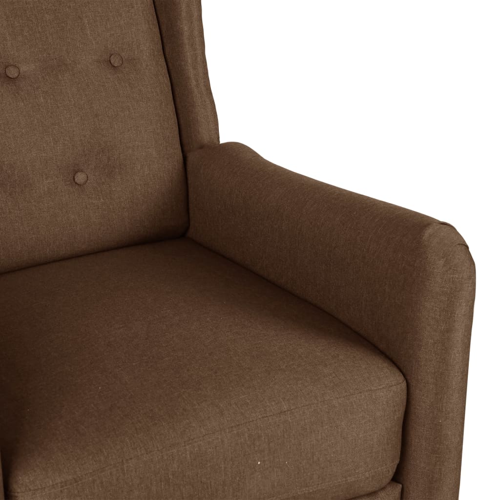 Relaxsessel Verstellbar Braun Stoff