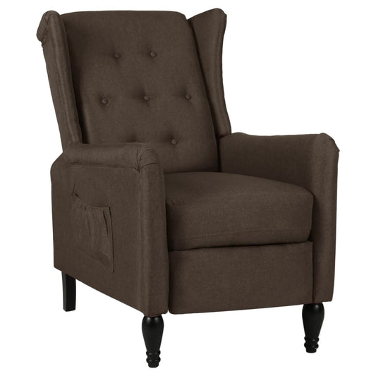 Relaxsessel Verstellbar Dunkelbraun Stoff