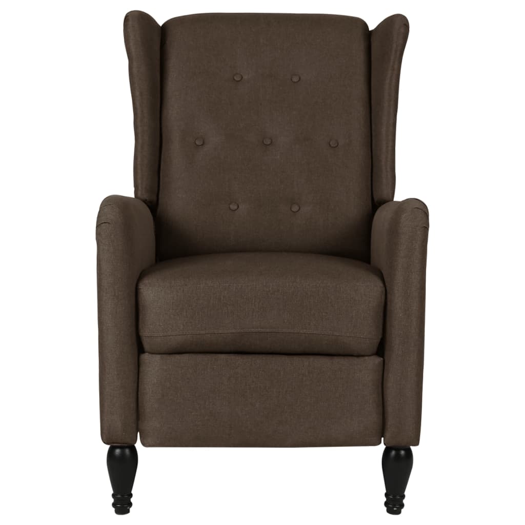 Relaxsessel Verstellbar Dunkelbraun Stoff