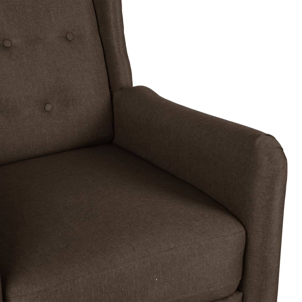 Relaxsessel Verstellbar Dunkelbraun Stoff