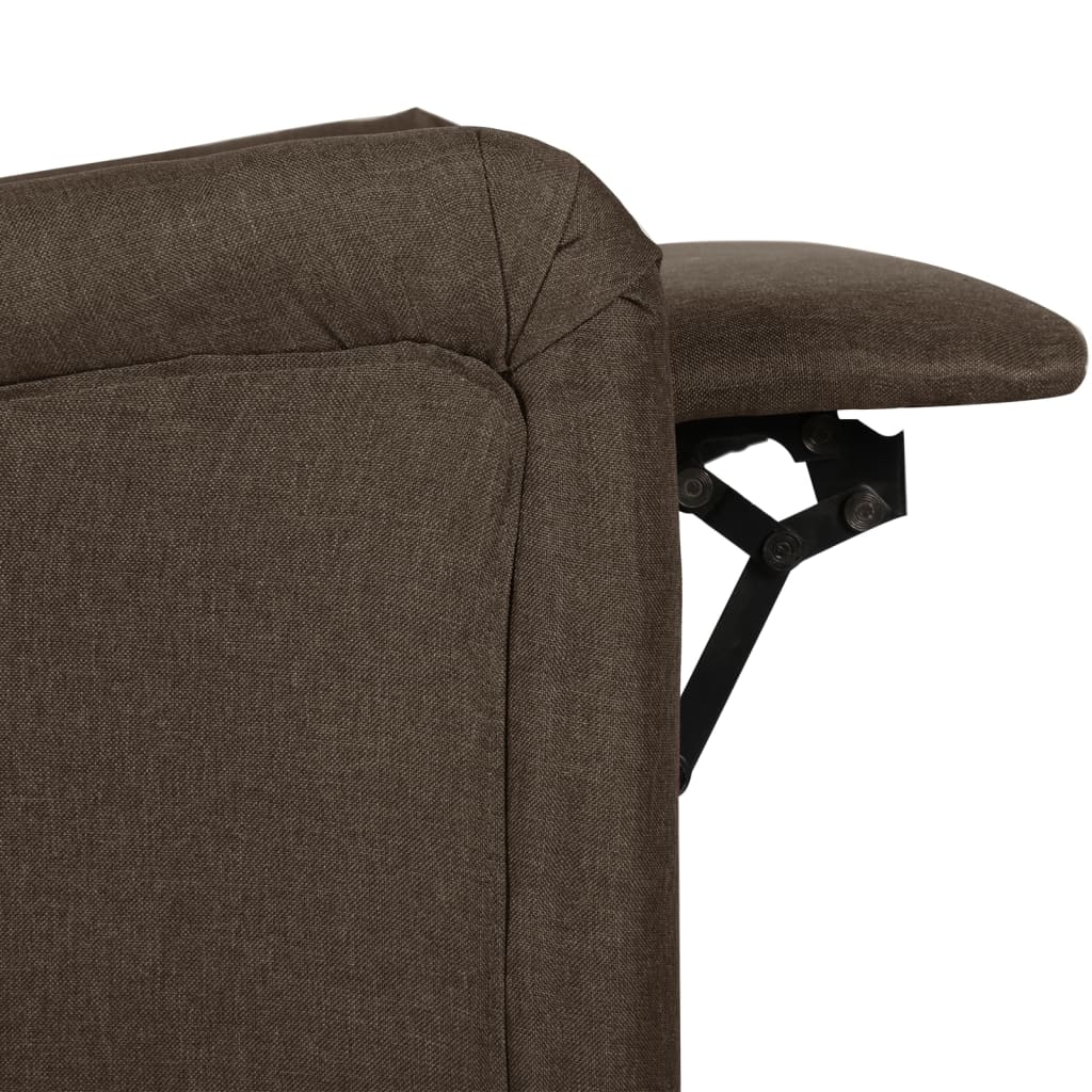 Relaxsessel Verstellbar Dunkelbraun Stoff