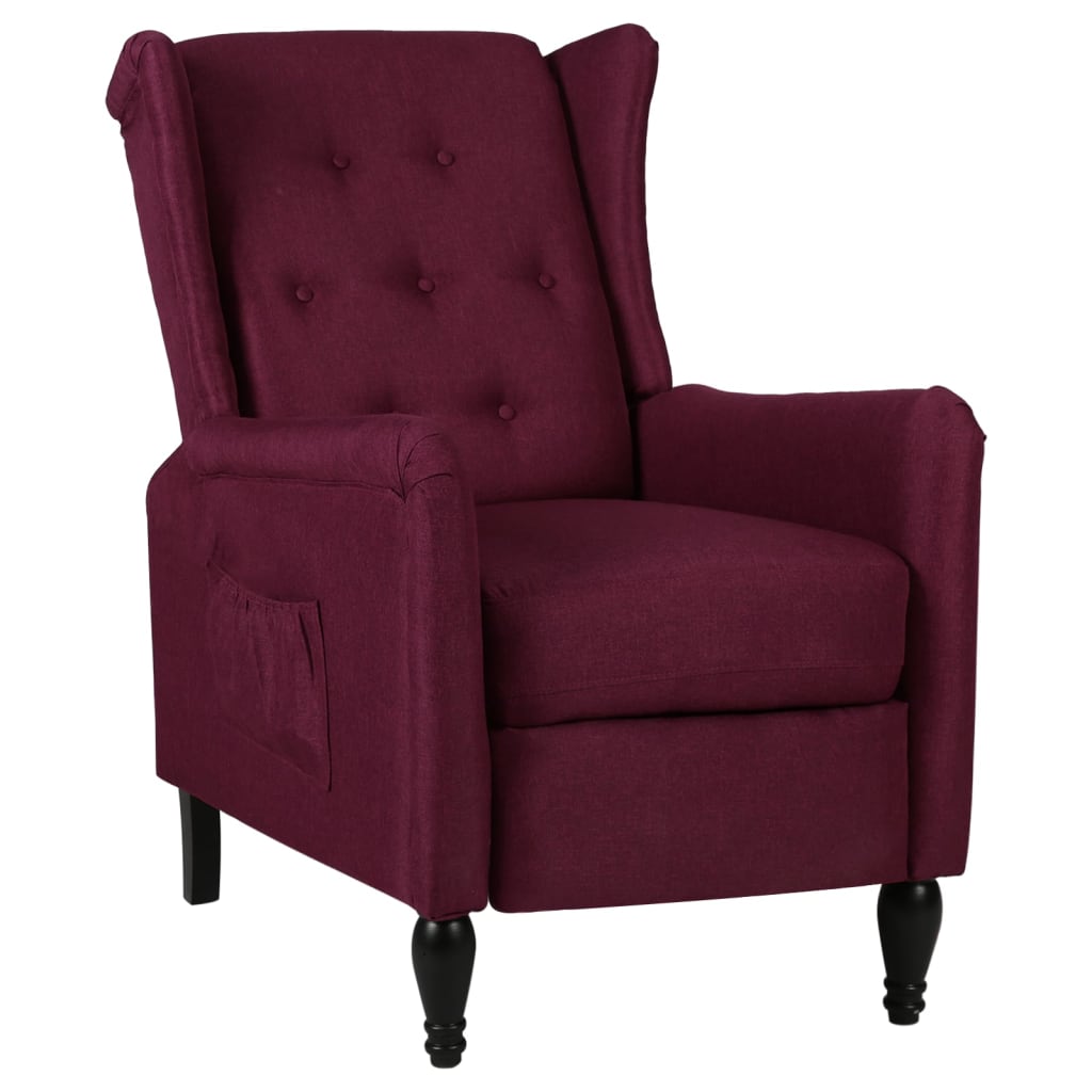 Relaxsessel Verstellbar Lila Stoff