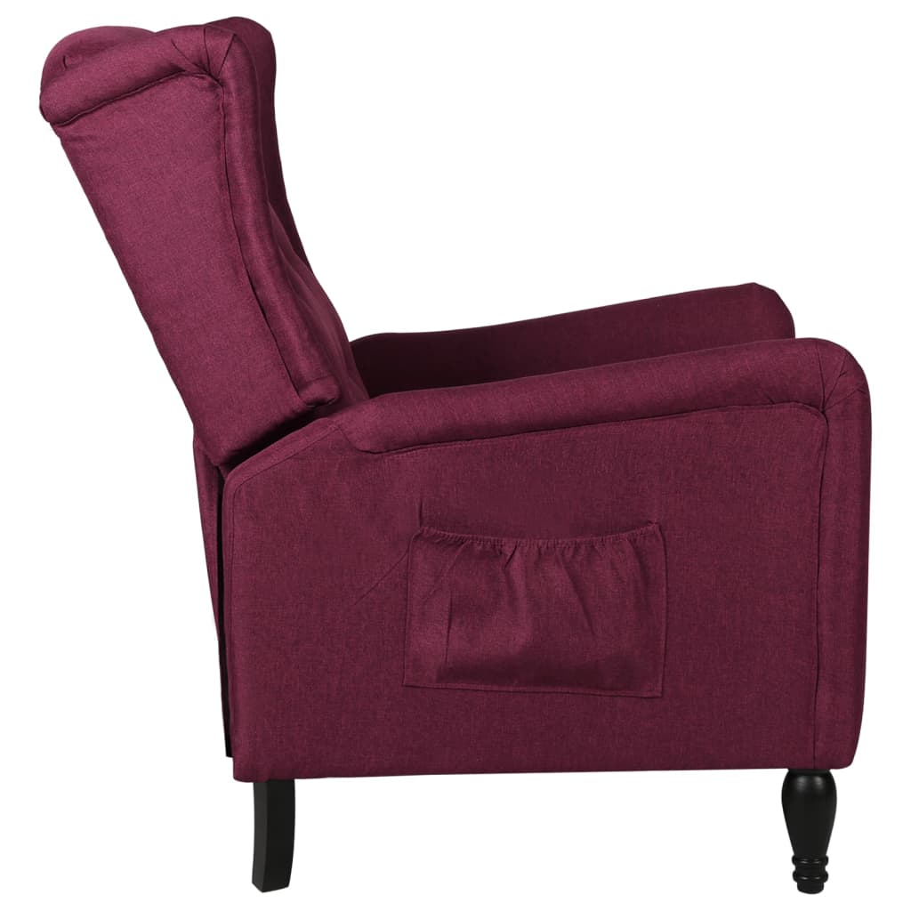 Relaxsessel Verstellbar Lila Stoff