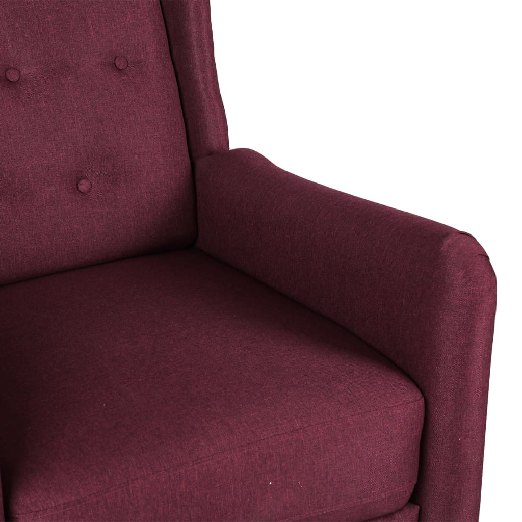 Relaxsessel Verstellbar Lila Stoff