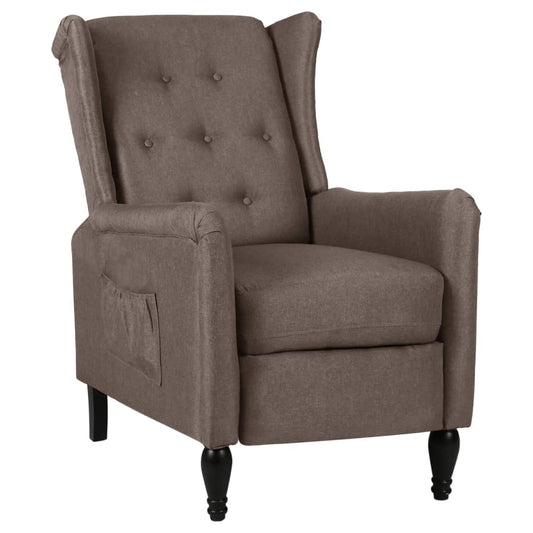 Relaxsessel Verstellbar Taupe Stoff