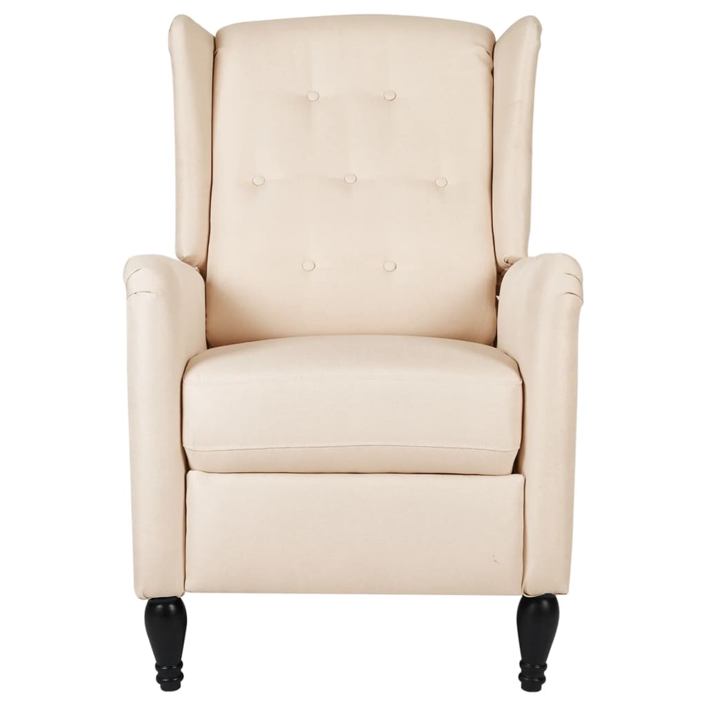 Relaxsessel Verstellbar Creme Stoff