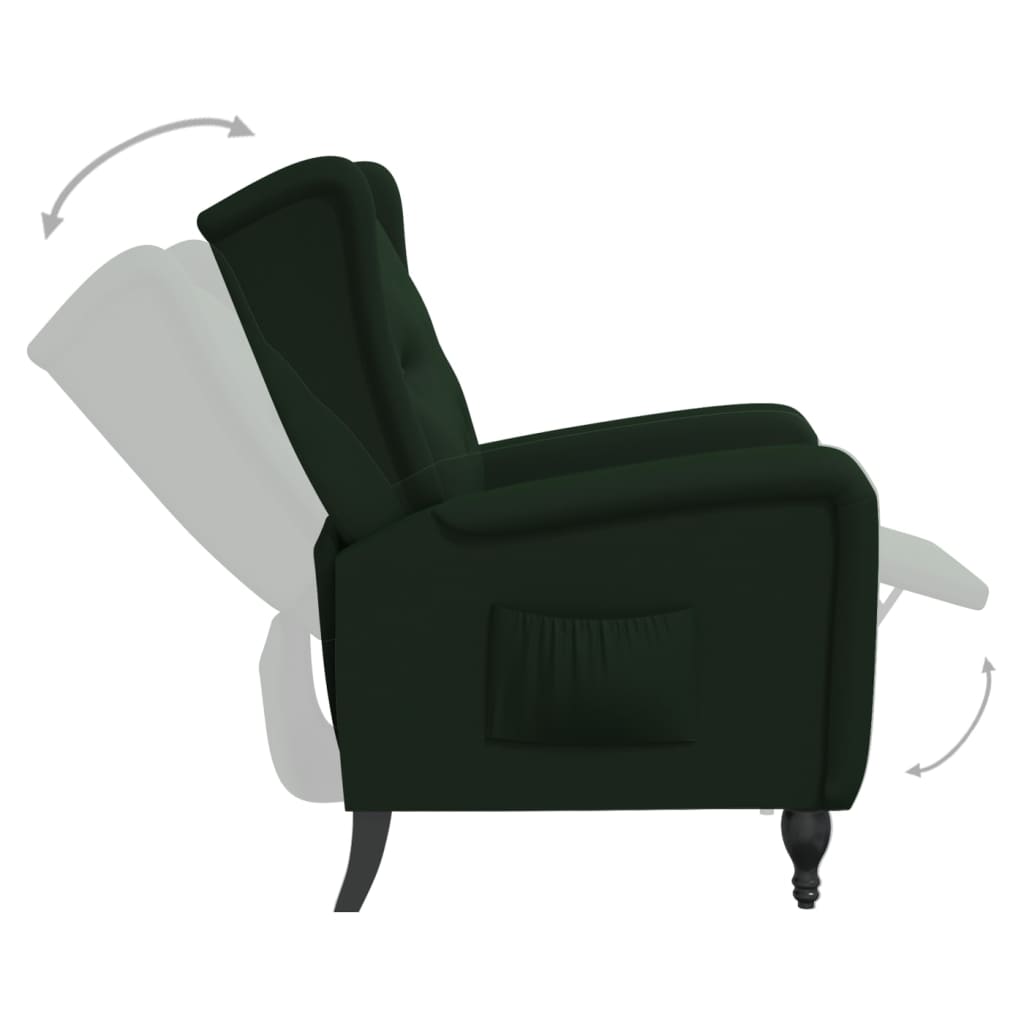 Relaxsessel Dunkelgrün Samt