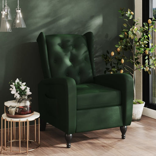 Relaxsessel Dunkelgrün Samt