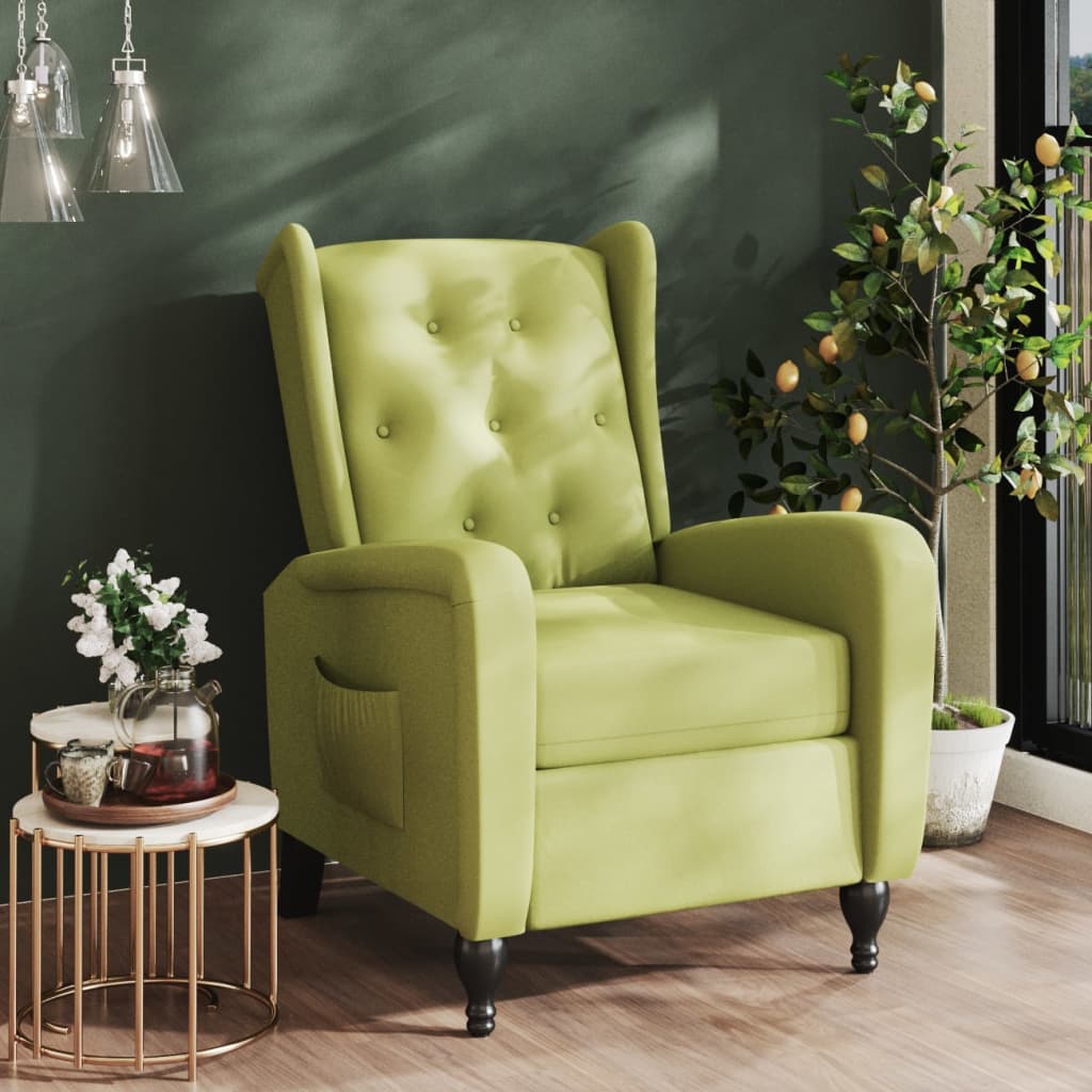 Relaxsessel Hellgrün Samt